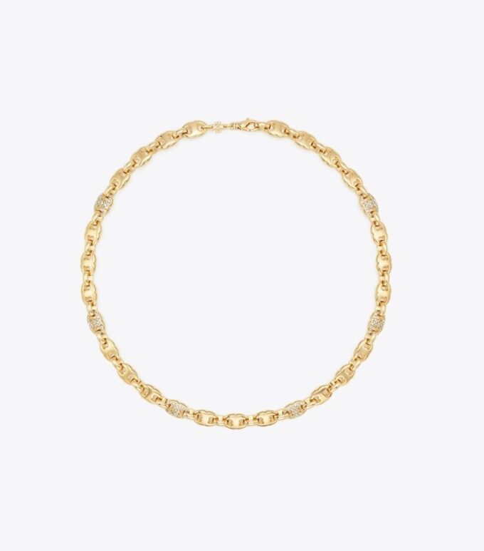 Gemini Link Pavé Halskette Gemini Link Pavé Halskette