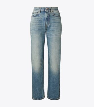 Gerade geschnittene Jeans mit weitem Bein