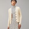 Gerippte Merinowolle-Strickjacke Gerippte Merinowolle-Strickjacke