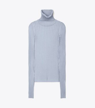 Gerippter Strickrollkragenpullover