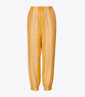 Gestreifte, taillierte Knöchelhose