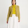 Gestreifter Cardigan mit Rundhalsausschnitt