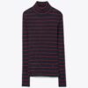 Gestreifter, gerippter Soft Tech-Strickrollkragenpullover