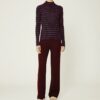 Gestreifter, gerippter Soft Tech-Strickrollkragenpullover