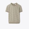 Gestreifter Nylon-Rollkragenpullover Gestreifter Nylon-Rollkragenpullover