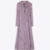 Gestreiftes Viskose-Hemdkleid Gestreiftes Viskose-Hemdkleid