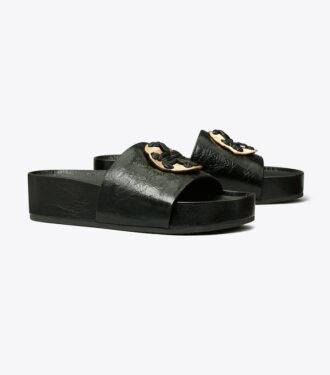 Gewebte Double T-Pantolette