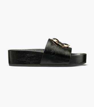 Gewebte Double T-Pantolette