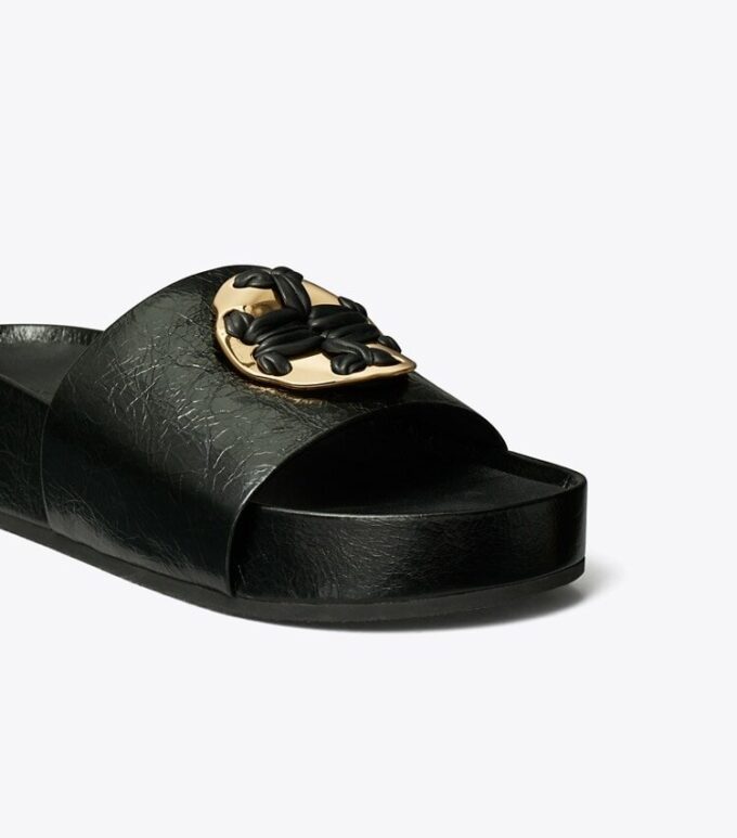 Gewebte Double T-Pantolette Gewebte Double T-Pantolette