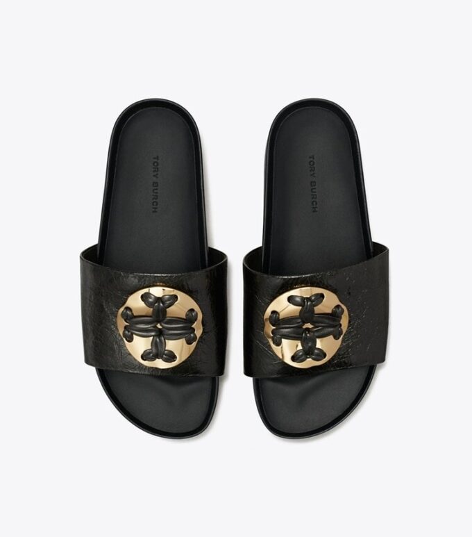 Gewebte Double T-Pantolette Gewebte Double T-Pantolette