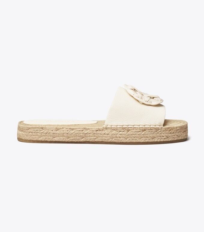 Gewebte Espadrille-Pantolette mit Double T Gewebte Espadrille-Pantolette mit Double T