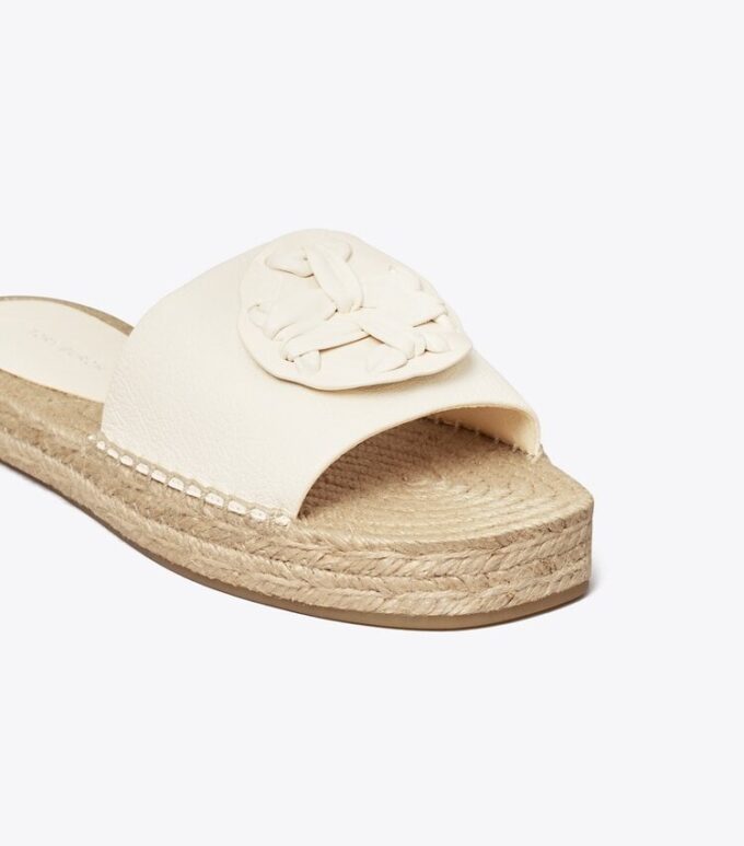 Gewebte Espadrille-Pantolette mit Double T Gewebte Espadrille-Pantolette mit Double T