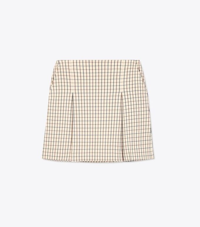 Golfrock aus Twill mit Faltenfront