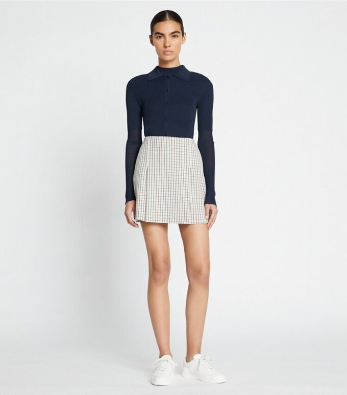 Golfrock aus Twill mit Faltenfront