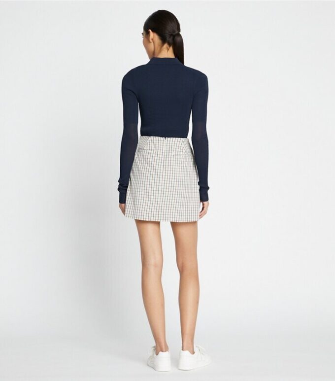 Golfrock aus Twill mit Faltenfront
