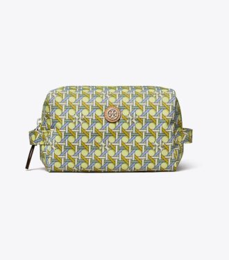 Große Kosmetiktasche aus bedrucktem Nylon