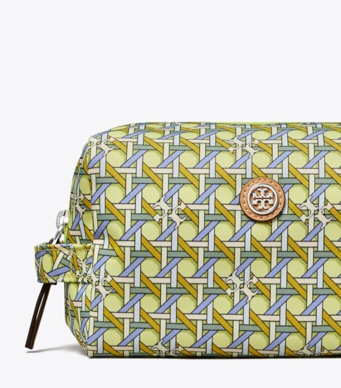 Große Kosmetiktasche aus bedrucktem Nylon Große Kosmetiktasche aus bedrucktem Nylon