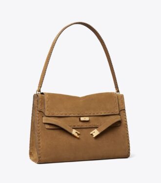 Große Lee Radziwill Schultertasche aus Wildleder
