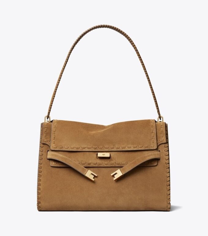 Große Lee Radziwill Schultertasche aus Wildleder Große Lee Radziwill Schultertasche aus Wildleder