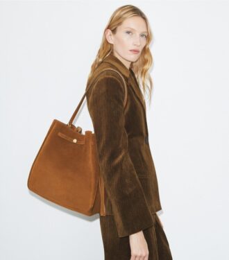 Große Romy-Beuteltasche aus Wildleder