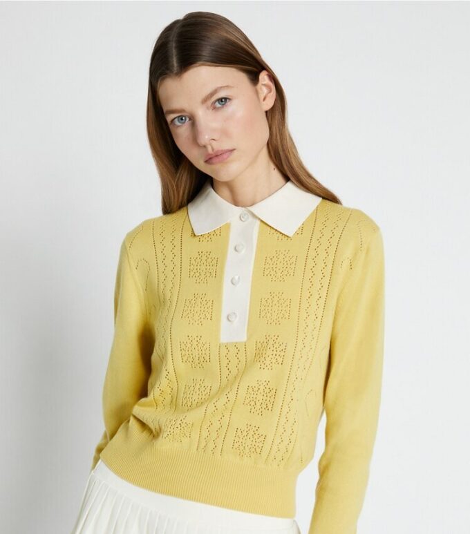 Herz-Pointelle-Pullover