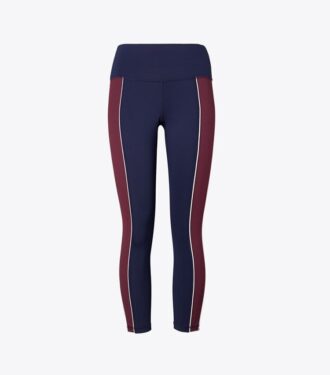 Hoch geschnittene, federleichte 7/8-Leggings mit Paspelierung