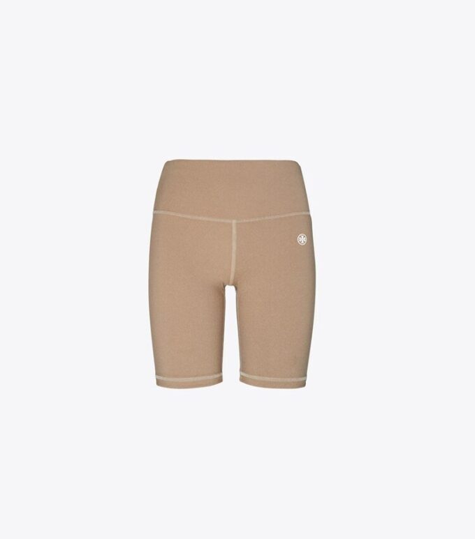 Hoch geschnittene Kompressions-Bike-Shorts aus Melange