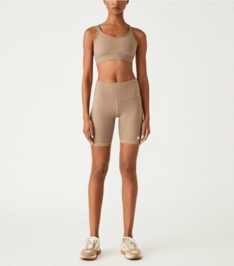 Hoch geschnittene Kompressions-Bike-Shorts aus Melange Hoch geschnittene Kompressions-Bike-Shorts aus Melange