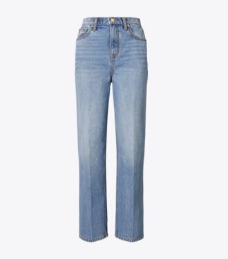 Hoch geschnittene Straight-Jeans Hoch geschnittene Straight-Jeans