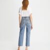 Hoch geschnittene Straight-Jeans