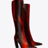 Hohe Stiefel mit Kalbslederprint Hohe Stiefel mit Kalbslederprint