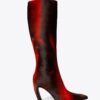 Hohe Stiefel mit Kalbslederprint Hohe Stiefel mit Kalbslederprint