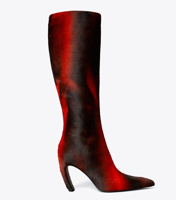 Hohe Stiefel mit Kalbslederprint Hohe Stiefel mit Kalbslederprint