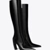 Hoher Lackstiefel Hoher Lackstiefel