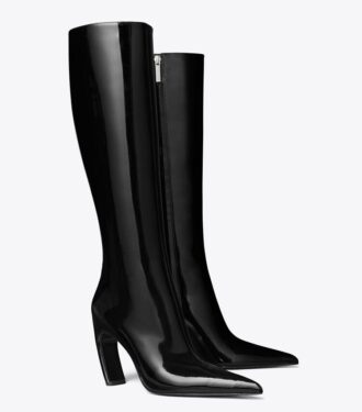 Hoher Lackstiefel Hoher Lackstiefel