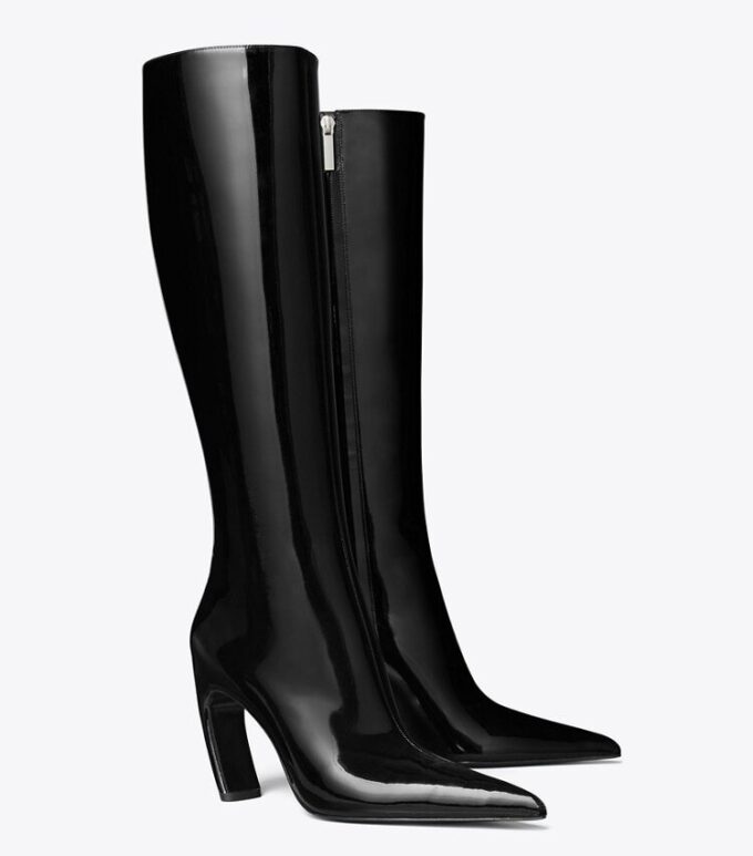 Hoher Lackstiefel Hoher Lackstiefel