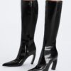 Hoher Lackstiefel Hoher Lackstiefel