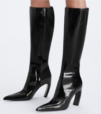 Hoher Lackstiefel Hoher Lackstiefel