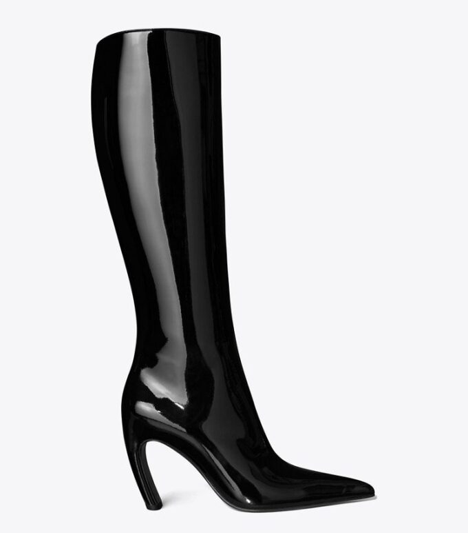 Hoher Lackstiefel Hoher Lackstiefel