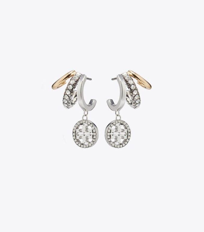 Icon Pavé Triple Hoop Ohrringe