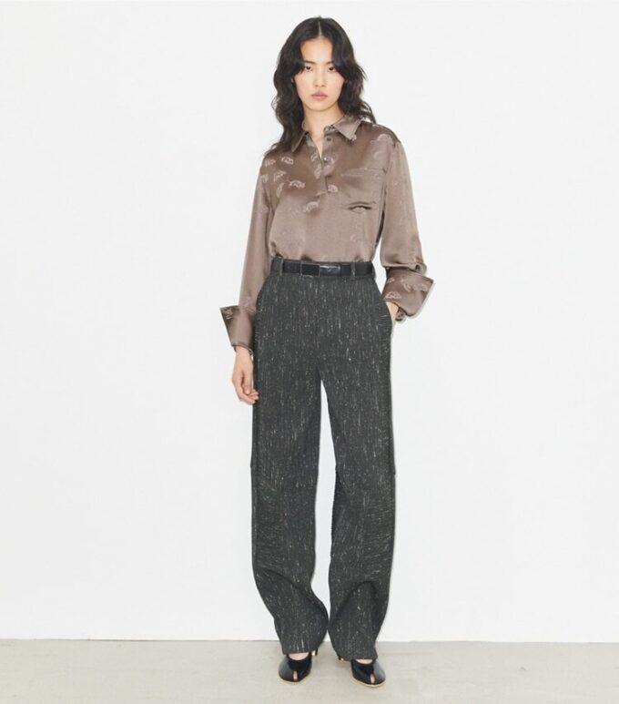 Jacquard-Hemd mit Manschetten Jacquard-Hemd mit Manschetten