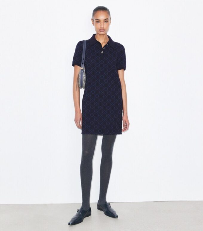 Jacquard-Polo-Kleid Jacquard-Polo-Kleid