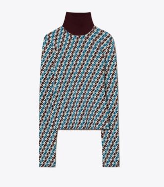Jacquard-Rollkragenpullover