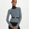 Jacquard-Rollkragenpullover Jacquard-Rollkragenpullover