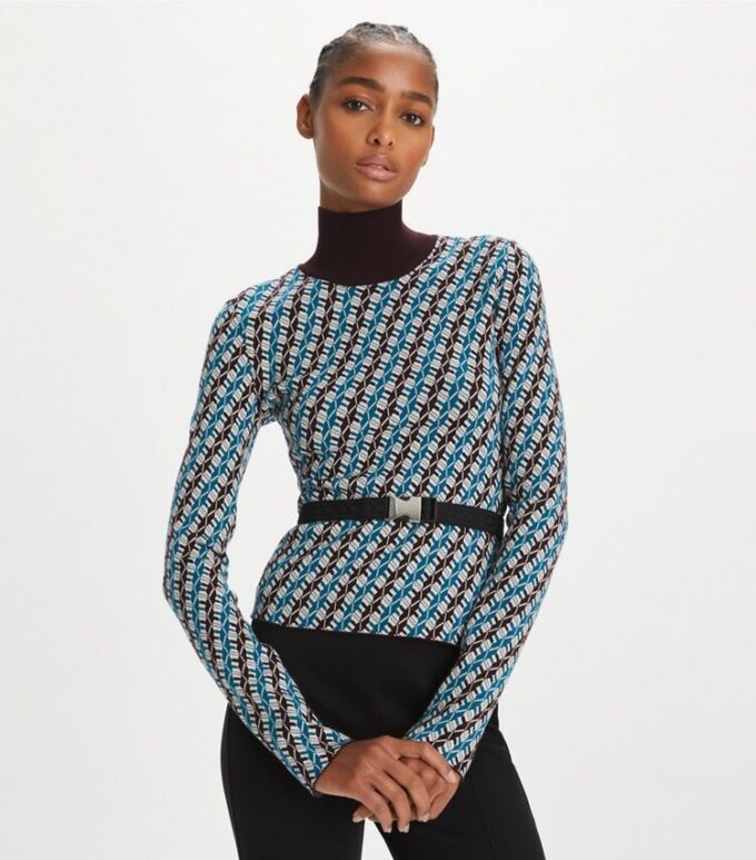 Jacquard-Rollkragenpullover Jacquard-Rollkragenpullover