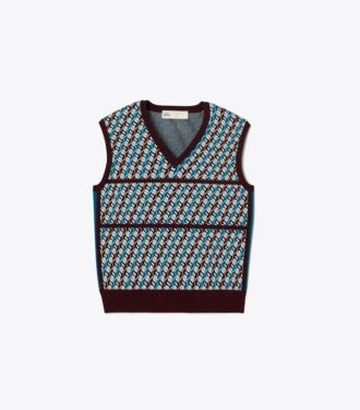 Jacquard-Strickweste