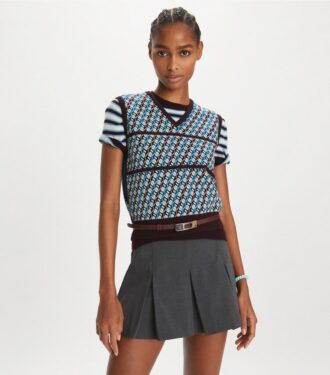 Jacquard-Strickweste
