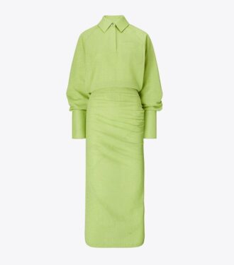Jacquardkleid mit Manschetten