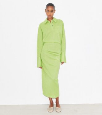 Jacquardkleid mit Manschetten