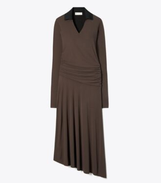 Jersey-Kleid mit Kragen
